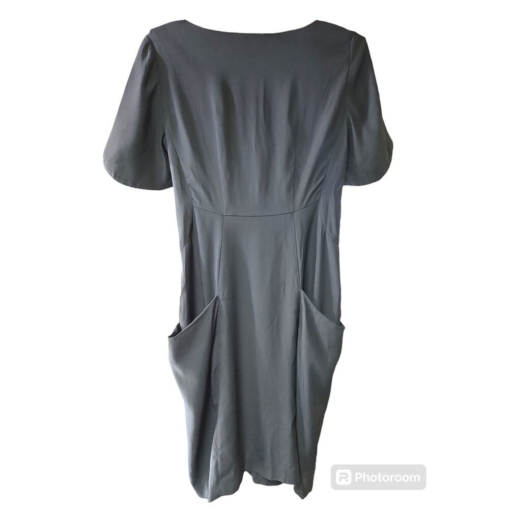 Shipley & Halmos | Black, 100% Silk, Cowl Neck Dress | Size 6 - Picture 8 of 9